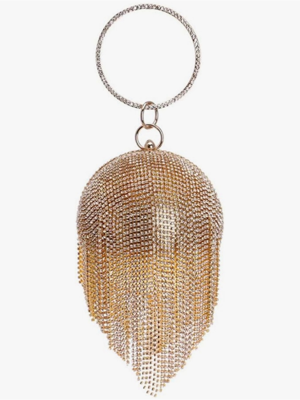 NWT Sparkling Bling Swarovski Crystal Rhinestone Round Ball Purse Tassels - Picture 6 of 14
